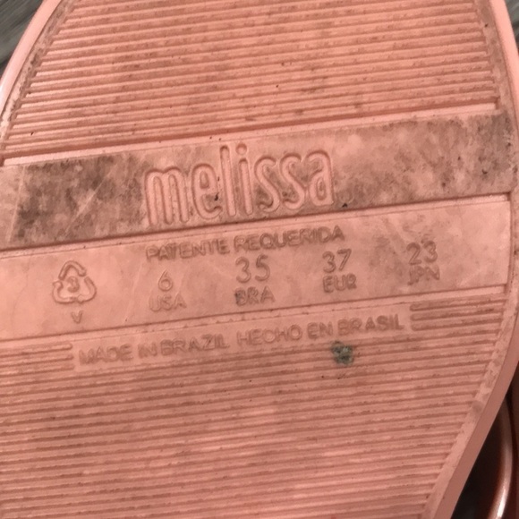 Melissa Mini Bow Peach Flip Flop Style Sandals size 6 - Picture 10 of 10